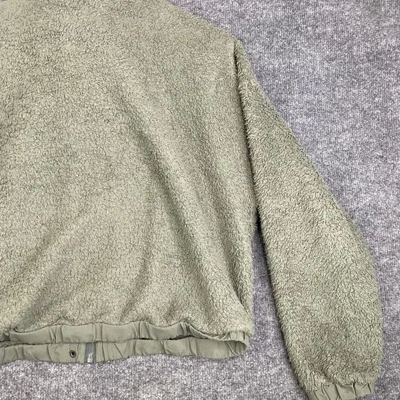 Vuori Sherpa Fleece Jacket Womens Medium Green Full Zip Lined Pockets Cozy - Picture 11 of 12